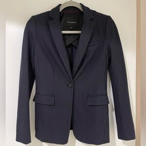 Banana Republic | Navy and White Polka Dot Blazer